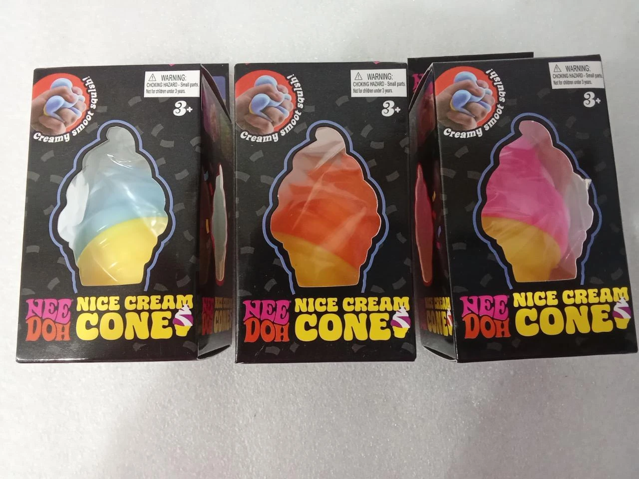 Squishy 3 cônes glaces  3 couleurs différentes top modèles 😍